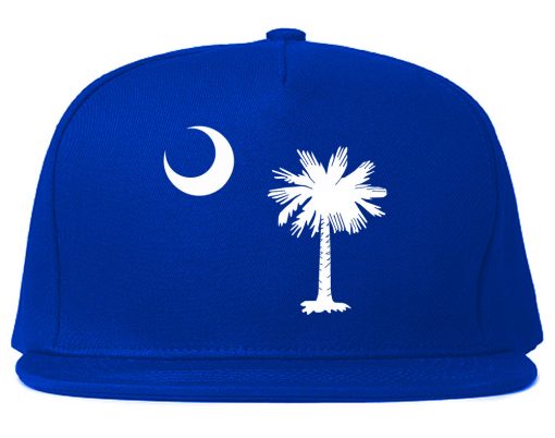 South Carolina State Flag Outline Mens Snapback Hat - Image 5