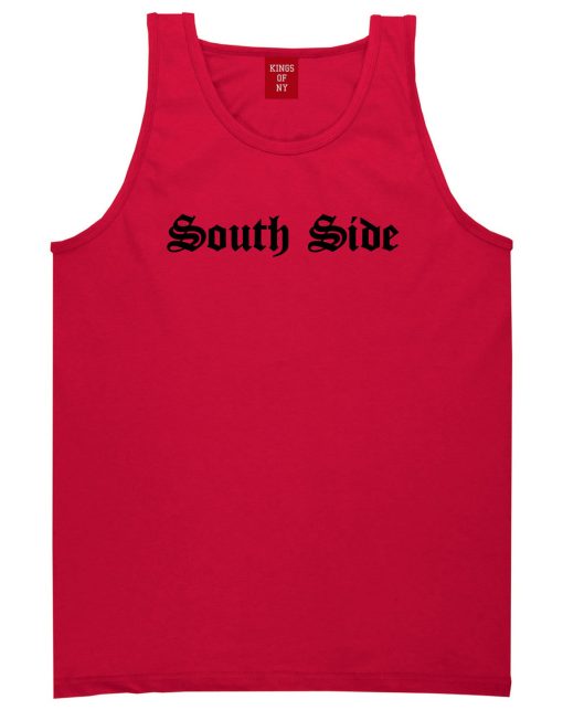 South Side Old English Mens Tank Top T-Shirt - Image 4