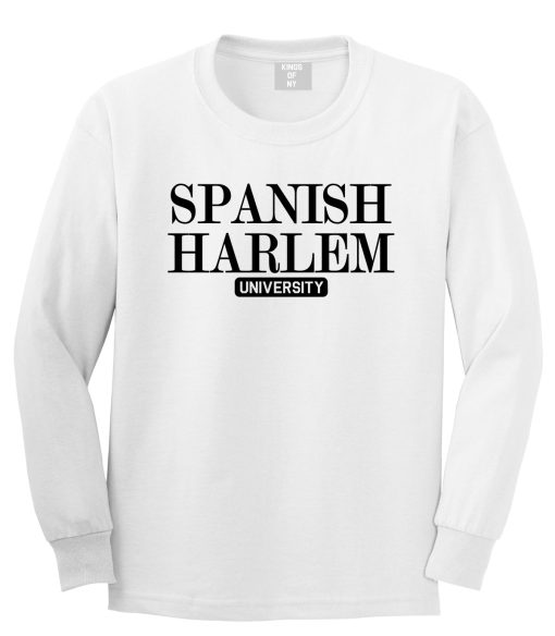 Spanish Harlem University New York Mens Long Sleeve T-Shirt - Image 2