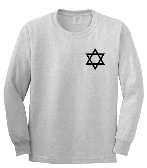 Star Of David Chest Mens Long Sleeve T-Shirt - Image 3