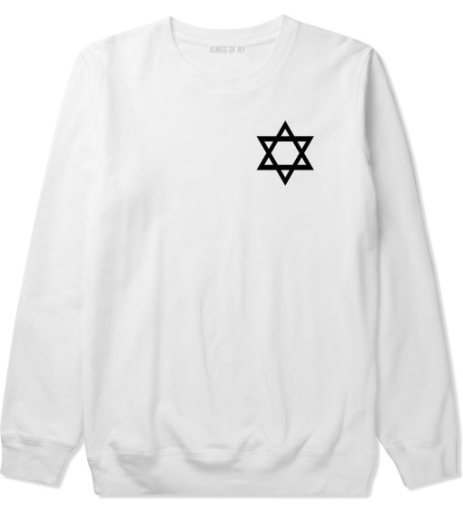 Star Of David Chest Mens Crewneck Sweatshirt - Image 2