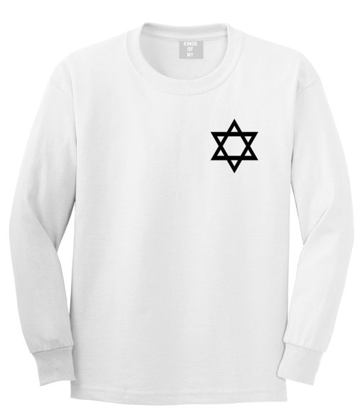 Star Of David Chest Mens Long Sleeve T-Shirt - Image 2