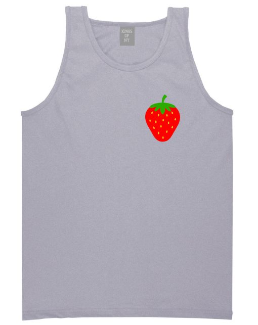 Strawberry Fruit Chest Mens Tank Top T-Shirt - Image 3