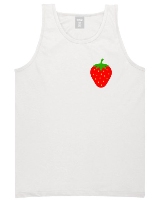 Strawberry Fruit Chest Mens Tank Top T-Shirt - Image 2