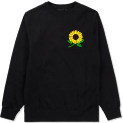 Sunflower Flower Chest Mens Crewneck Sweatshirt