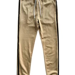 Tan with Black Stripes Skinny Fit Jogger Sweatpants