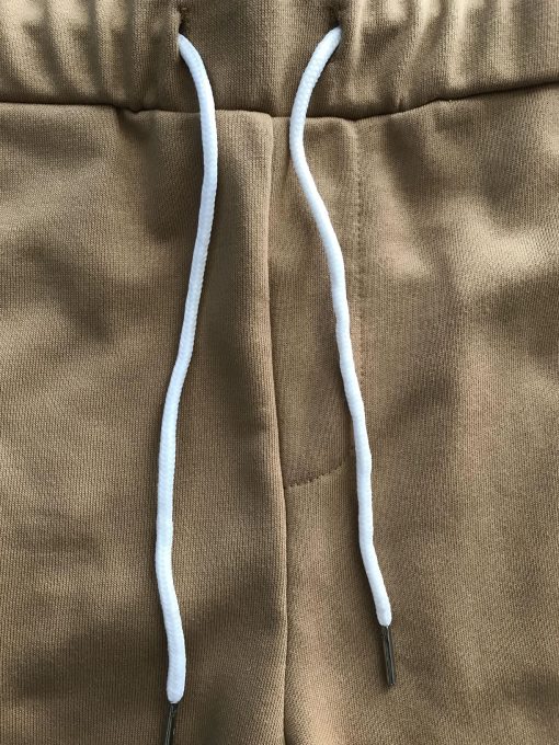 Tan with Black Stripes Skinny Fit Jogger Sweatpants - Image 4
