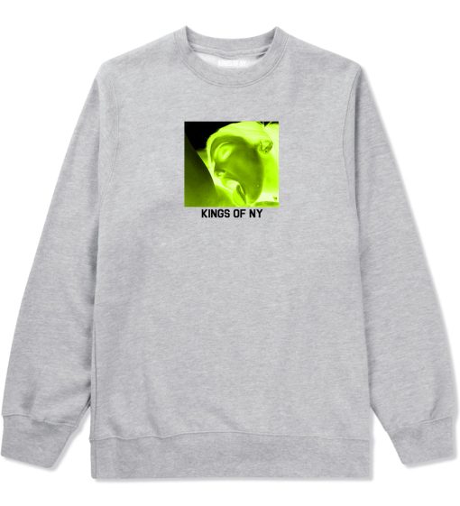 Taste Neon Green Yellow Mens Crewneck Sweatshirt - Image 3