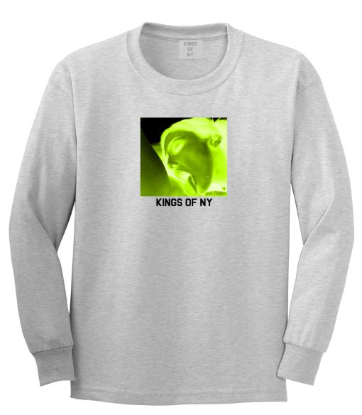 Taste Neon Green Yellow Mens Long Sleeve T-Shirt - Image 3