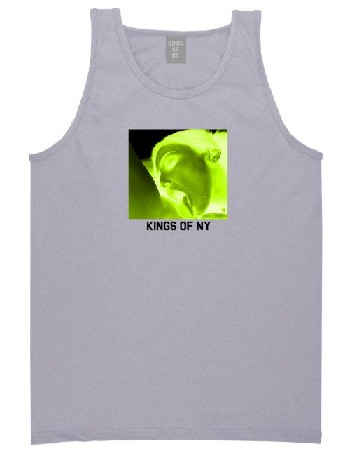 Taste Neon Green Yellow Mens Tank Top Shirt - Image 3