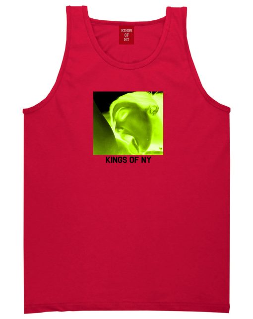 Taste Neon Green Yellow Mens Tank Top Shirt - Image 4