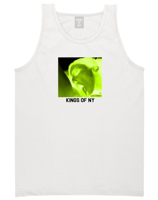 Taste Neon Green Yellow Mens Tank Top Shirt - Image 2