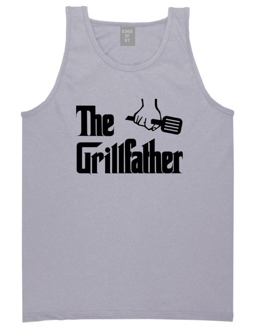 The Grillfather BBQ Dad Grill Mens Tank Top T-Shirt - Image 3