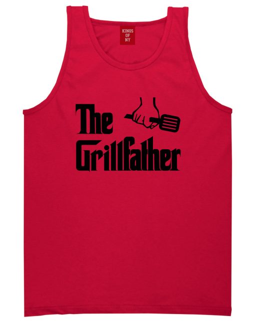 The Grillfather BBQ Dad Grill Mens Tank Top T-Shirt - Image 4