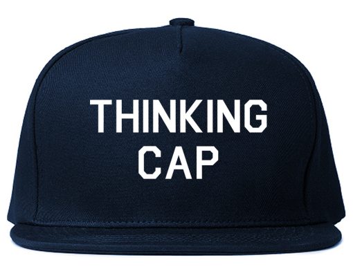 Thinking Cap Funny Nerd Mens Snapback Hat - Image 2