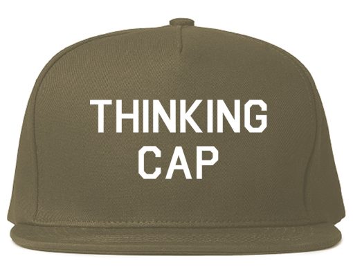 Thinking Cap Funny Nerd Mens Snapback Hat - Image 3