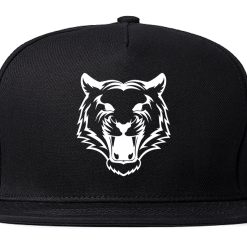 Tiger Face Outline Mens Snapback Hat