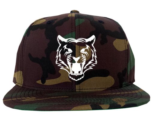 Tiger Face Outline Mens Snapback Hat - Image 5