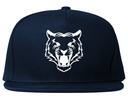 Tiger Face Outline Mens Snapback Hat - Image 2