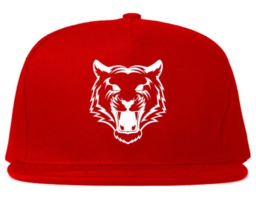 Tiger Face Outline Mens Snapback Hat - Image 4