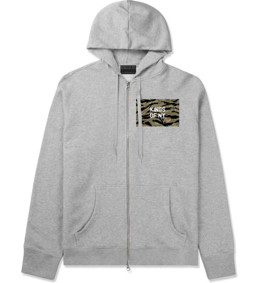 Tiger Stripe Camo Army Zip Up Hoodie - Image 2