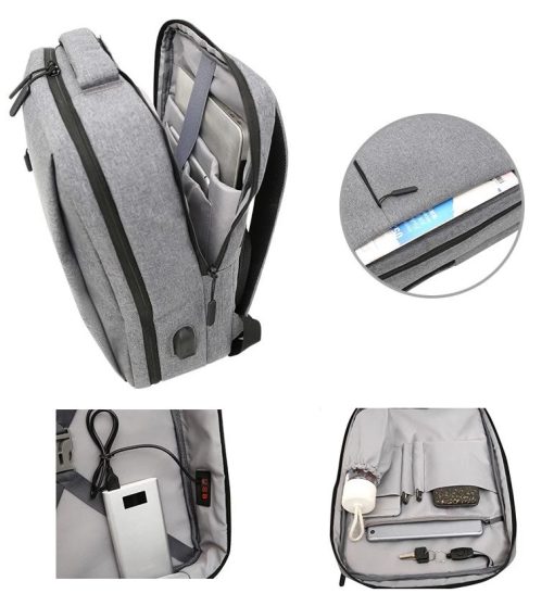 Two Compartment USB Charging Backpack - Image 3