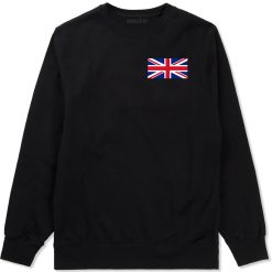 UK British Flag Chest Mens Crewneck Sweatshirt