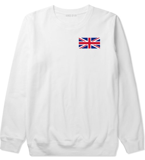 UK British Flag Chest Mens Crewneck Sweatshirt - Image 2