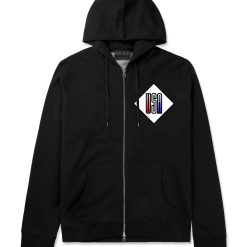 USA Diamond Logo Zip Up Hoodie