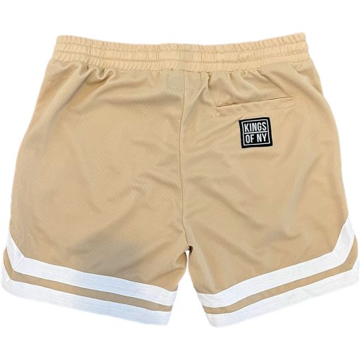 Vintage Striped Logo Mens Mesh Basketball Shorts With Pockets - Image 12
