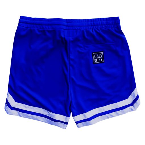 Vintage Striped Logo Mens Mesh Basketball Shorts With Pockets - Image 6