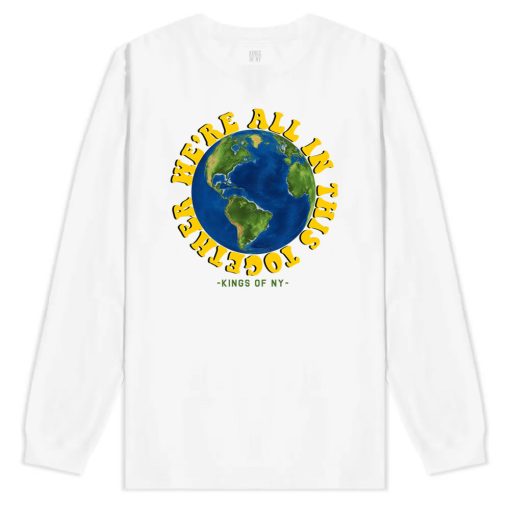 We're All In This Together Earth Mens Long Sleeve T-Shirt - Image 3