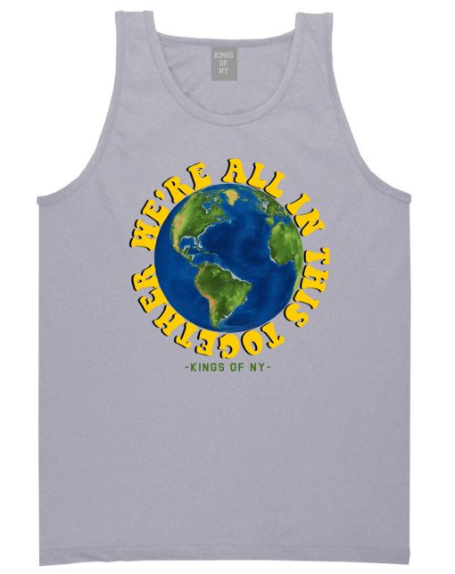We're All In This Together Earth Mens Tank Top Shirt - Image 2