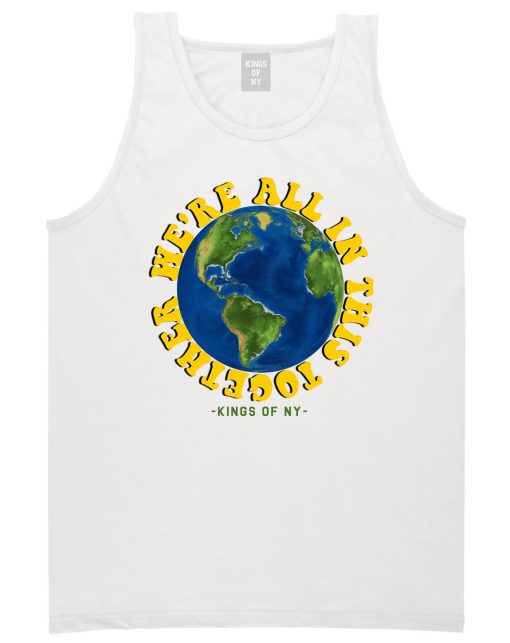 We're All In This Together Earth Mens Tank Top Shirt - Image 4