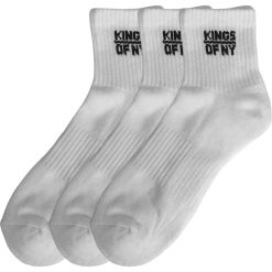 White Classic Logo Men's Quarter Socks 3 Pack Set