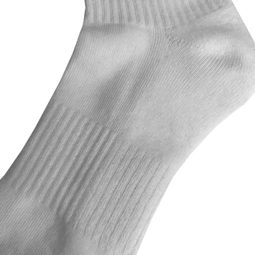 White Classic Logo Men's Quarter Ankle Socks - Image 4