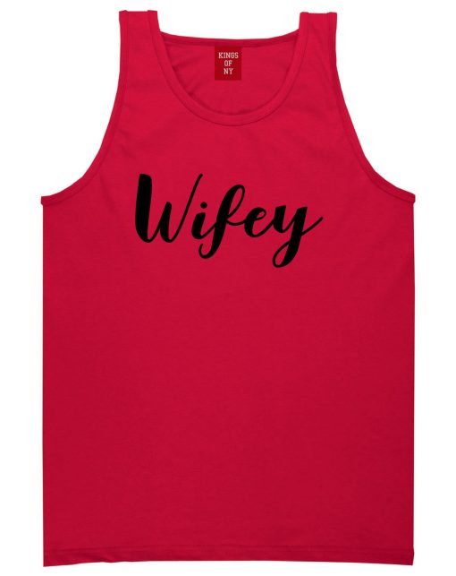 Wifey Script Mens Tank Top Shirt - Image 4