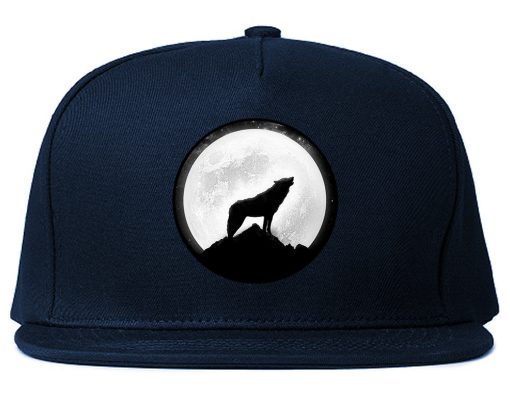 Wolf Howling Moon Snapback Hat - Image 2