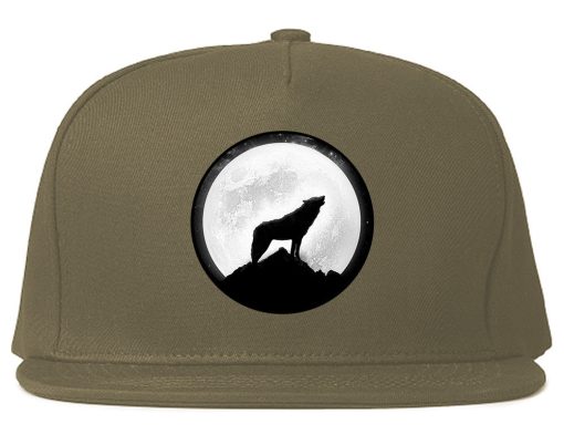 Wolf Howling Moon Snapback Hat - Image 3