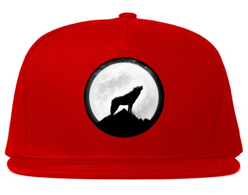 Wolf Howling Moon Snapback Hat - Image 4