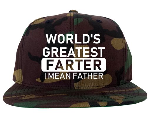 Worlds Greatest Farter Father Dad Day Mens Snapback Hat - Image 6