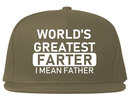 Worlds Greatest Farter Father Dad Day Mens Snapback Hat - Image 3