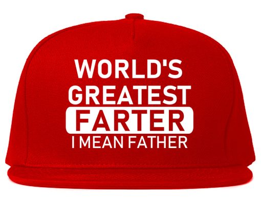Worlds Greatest Farter Father Dad Day Mens Snapback Hat - Image 4