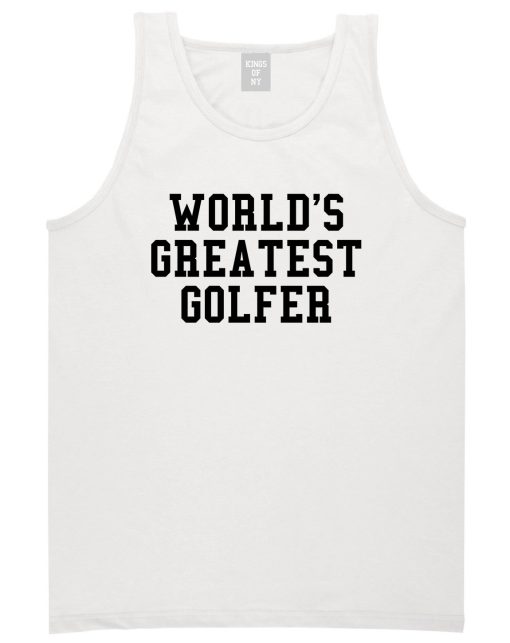 Worlds Greatest Golfer Funny Golf Mens Tank Top T-Shirt - Image 2