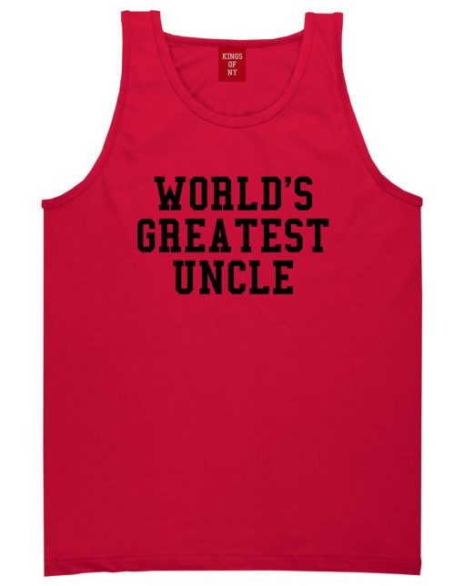 Worlds Greatest Uncle Birthday Gift Mens Tank Top T-Shirt - Image 4