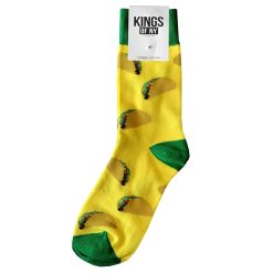 Yellow Taco Food Funny Mens Cotton Socks