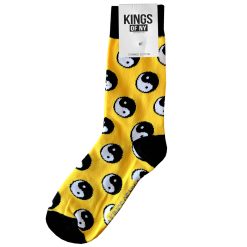 Yellow Yin Yang Symbol Mens Socks