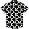 Yin Yang Symbol Men’s Short Sleeve Button Down Shirt