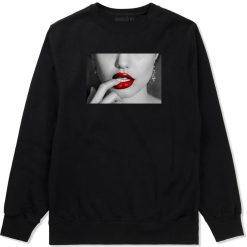 Angelina Red Lips Sexy Crewneck Sweatshirt