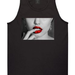 Angelina Red Lips Sexy Tank Top